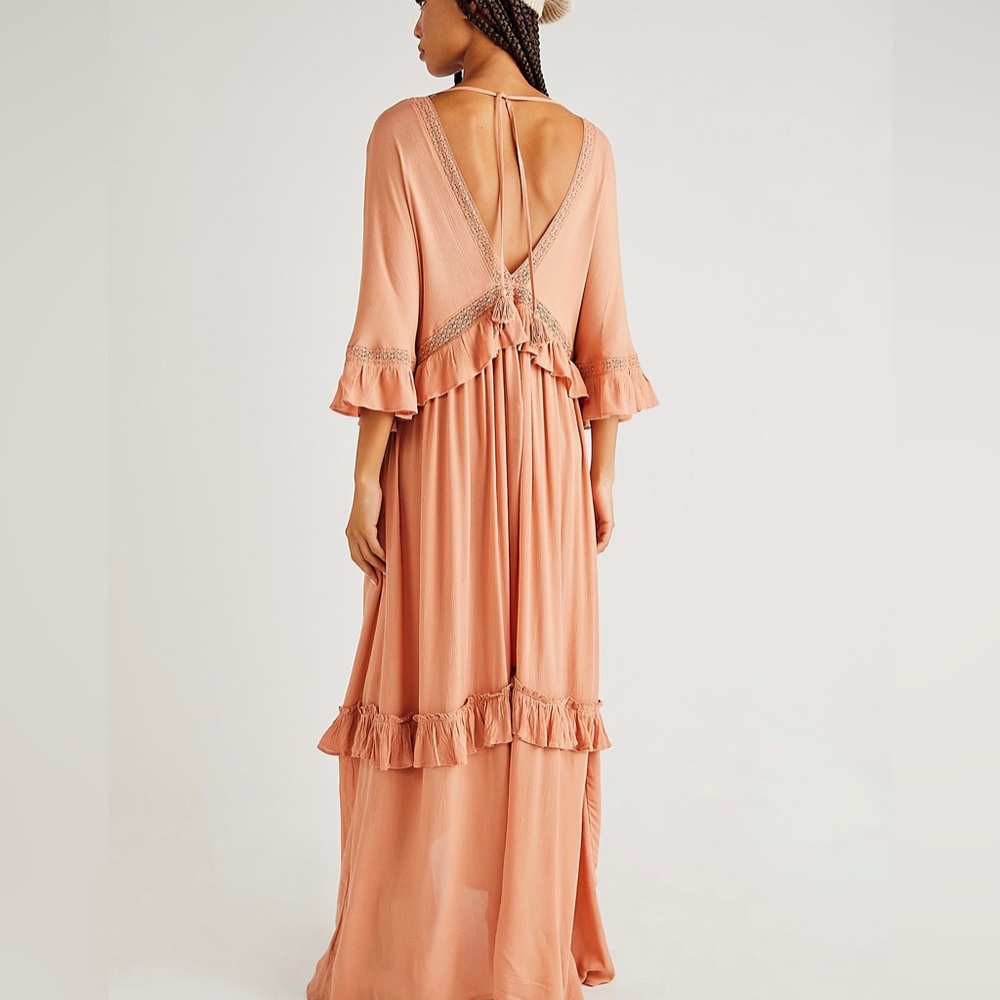 COPY - FREE PEOPLE Paradiso Maxi Dress in Sandstone, SMALL